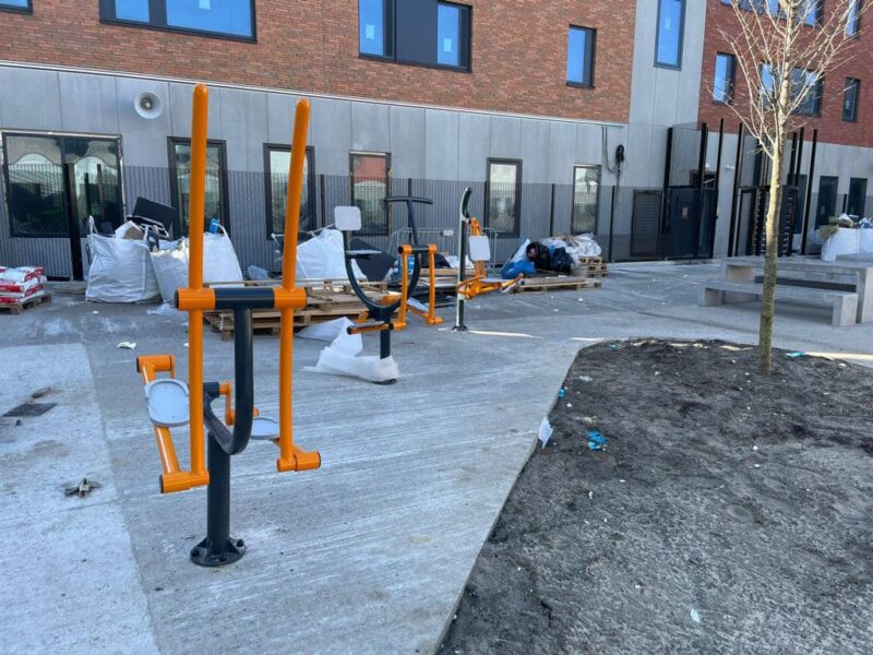 buiten fitness toestellen in PI Brussel